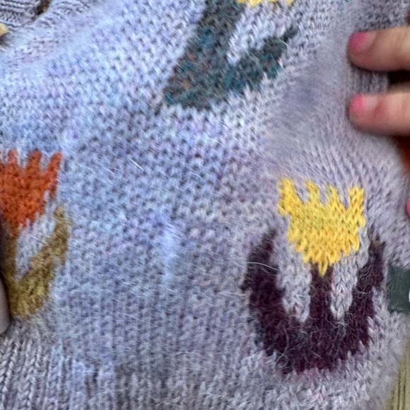 Oeuf Girls Purple wool sweater - Picture 4 of 5